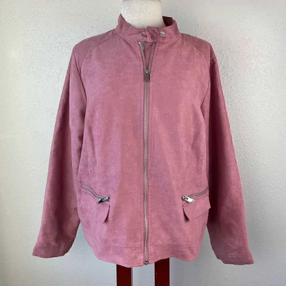 Apt. 9 Mauve Full Zip Jacket Size XXL EUC